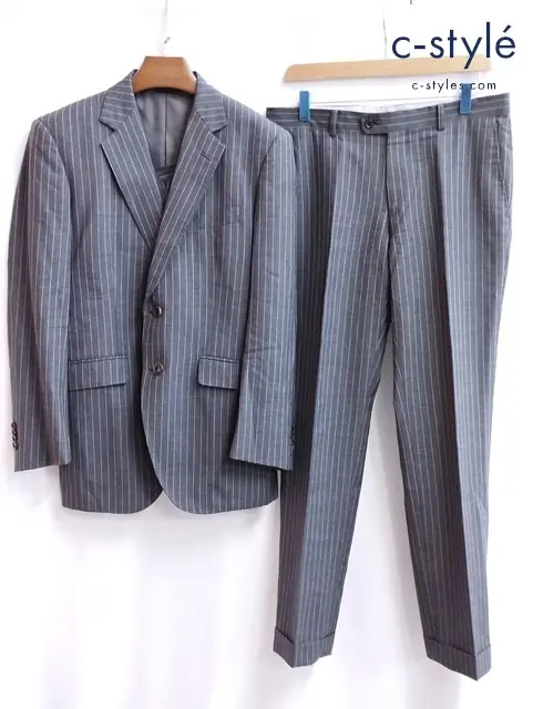 麻布テーラー azabu tailor スーツ セットアップ 046 A 082 グレー ストライプ