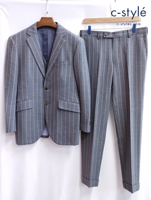 Ermenegildo Zegna エルメネジルドゼニア 3ピース オーダースーツ グレー ストライプ