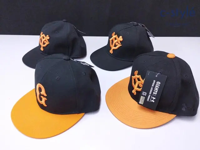 UNDER ARMOUR キャップ ONESIZE（57-60cm） ブラック 読売ジャイアンツ 巨人 プロ野球 計4点