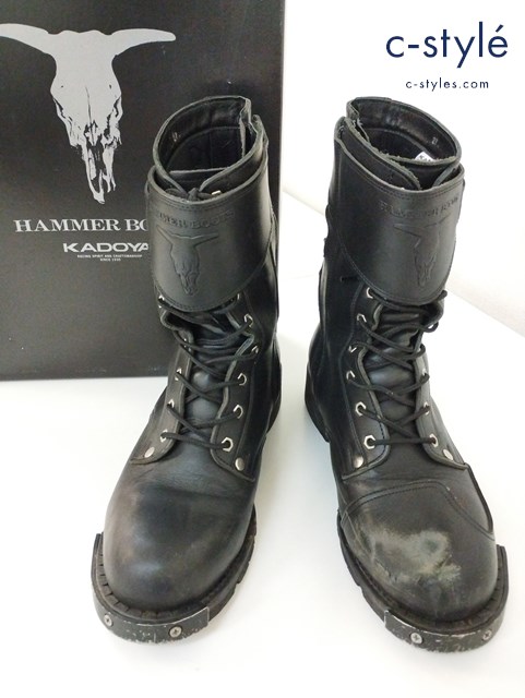 KADOYA カドヤ ハンマーブーツ ショート 27cm ブラック 4512