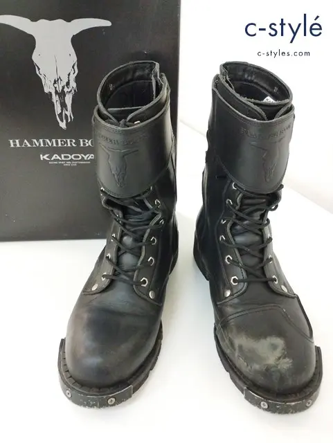 KADOYA カドヤ ハンマーブーツ ショート 27cm ブラック 4512