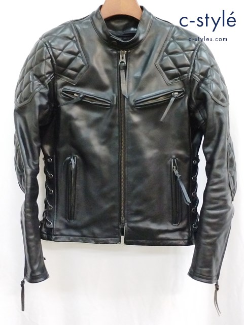 KADOYA カドヤ シングルライダースジャケット S ブラック EVO 牛革