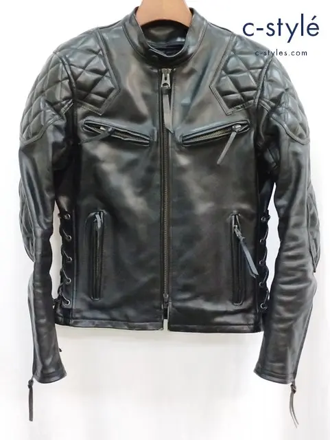 KADOYA カドヤ シングルライダースジャケット S ブラック EVO 牛革