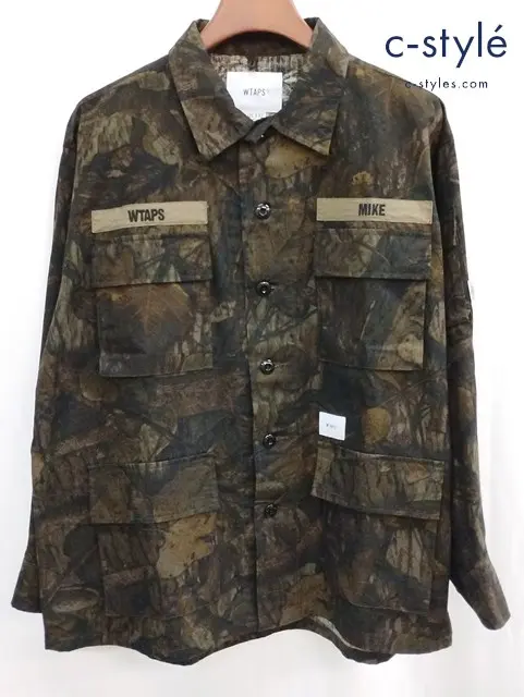 WTAPS ダブルタップス ロングスリーブ シャツ 02 Jマルチカラー カモ柄 192WVDT-SHM01S