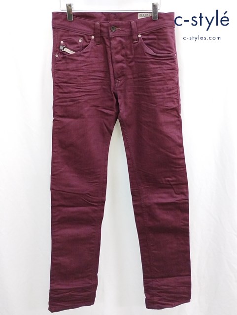 DIESEL ディーゼル デニムパンツ 28 バーガンディ DARRON 008QU