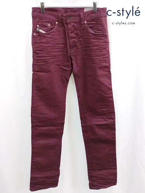 DIESEL ディーゼル デニムパンツ 28 バーガンディ DARRON 008QU