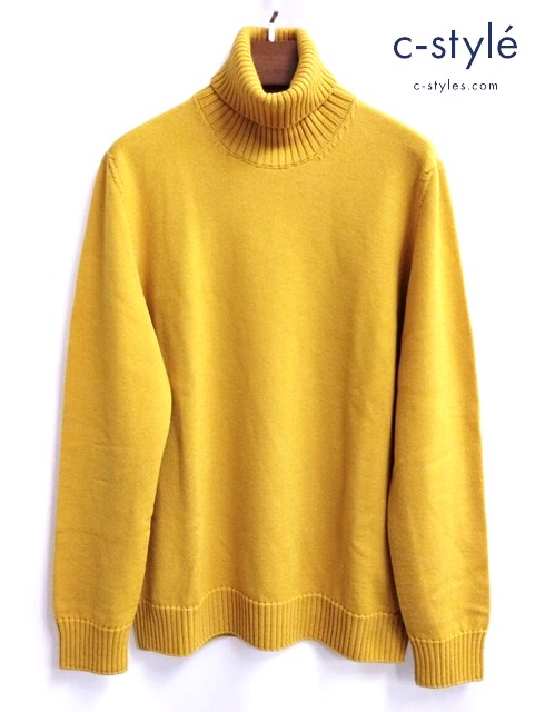 Drumohr ドルモア タートルネックハイゲージニット 50 オレンジ系 ウール100% イタリア製