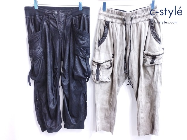 14th Addiction フォーティーンアディクション パンツ 2 グレー ブラック ウエストゴム