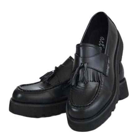 act’m(アクトム) ハイソールボリューム タッセルローファー