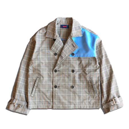 ADANS(アダンス) TACTICAL TRENCH JACKET / CHECK × BLUE