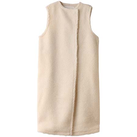 ADAWAS(アダワス) ボア ロング ジレ