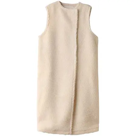 ADAWAS(アダワス) ボア ロング ジレ