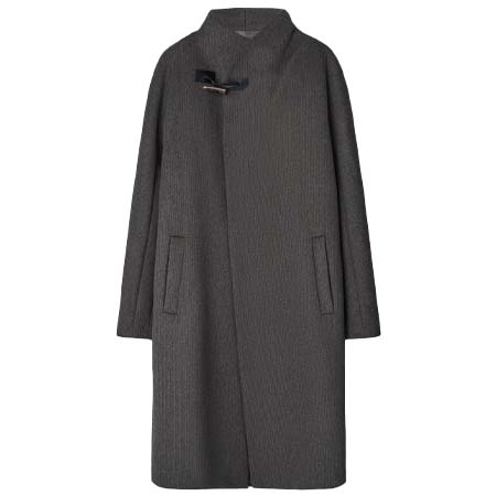 ADOLFO DOMINGUEZ(アドルフォドミンゲス) ファンネルネック クロスフロントコート