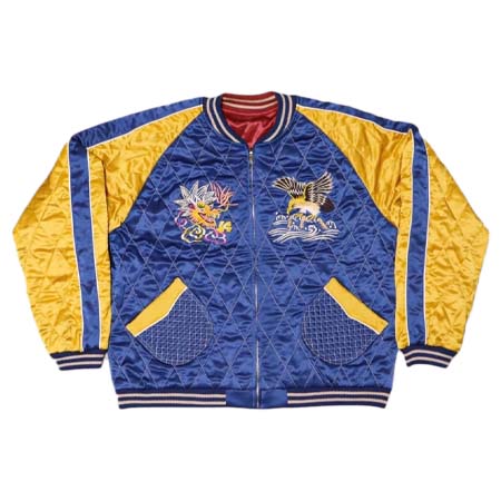 A Elegantes SAPEur(アエレガンスサプール) SNVG REVERSIBLE SOUVENIR JACKET BURGUNDY/BLUE