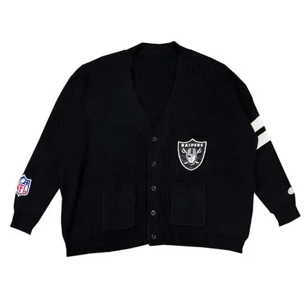 A’GEM(エージェム) ［NFL×A’gem KNIT CARDIGAN］アップリケ刺繍ニットカーディガン