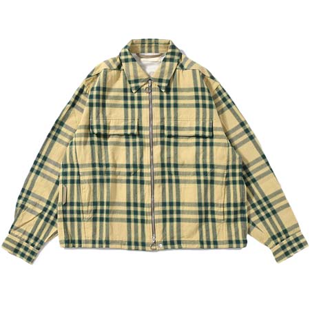ANEI(アーネイ) LAMB ZIP UP JACKET -BEIGE PLAID-