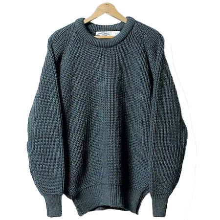 ARAN CRAFTS(アランクラフト) ニット リブ編み フィッシャーマンセーター クルーネック