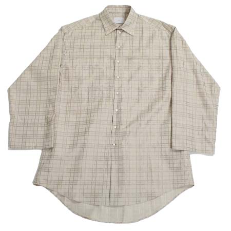 ATHA(アタ) ジャガード チェックロングシャツT/C JACQUARD PLAID LONG SHIRT