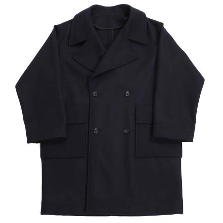 ATHA(アタ) ダブルメルトン オーバーサイズ ピーコート ネイビー DOUBLE MELTON OVERSIZED PEACOAT NAVY F