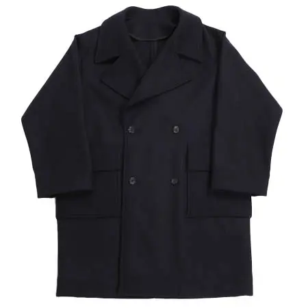 ATHA(アタ) ダブルメルトン オーバーサイズ ピーコート ネイビー DOUBLE MELTON OVERSIZED PEACOAT NAVY F
