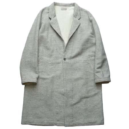 AUGUSTE-PRESENTATION(オーギュスト プレゼンテーション) pajama look ウール/綿 2重織 スタンドカラーコート AUPJAW001
