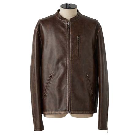 Azul by moussy(アズールバイマウジー) ヴィンテージフェイクレザーシングルライダース