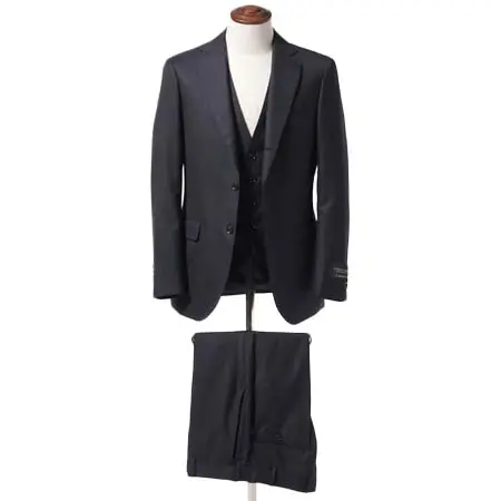 BEAMS HEART(ビームスハート) ハイグレード ネイビー ソリッド 3ピーススーツ24FW