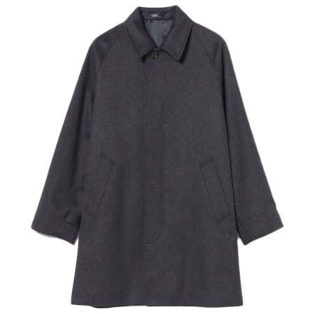 BEAMS HEART(ビームスハート) 140Sウール グレンプレイド ステンカラーコート