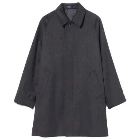 BEAMS HEART(ビームスハート) 140Sウール グレンプレイド ステンカラーコート