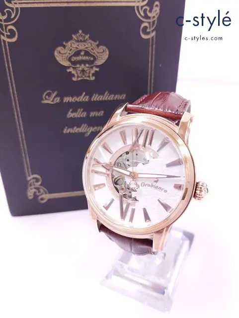 Orobianco オロビアンコ オラクラシカ 腕時計 ゴールド系×ブラウン OR0011 自動巻き