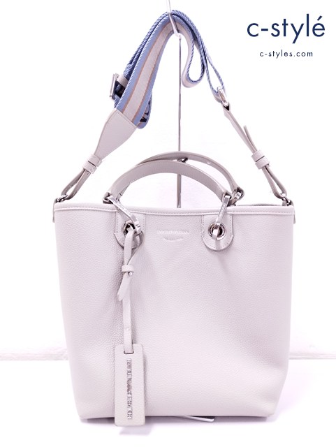 EMPORIO ARMANI エンポリオアルマーニ ディアプリント 2WAYバッグ グレー