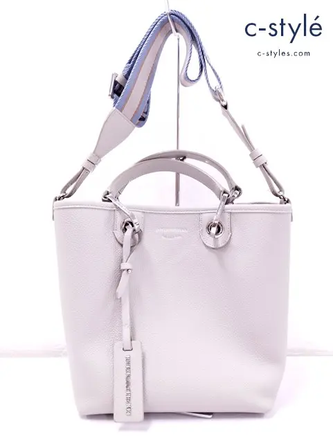 EMPORIO ARMANI エンポリオアルマーニ ディアプリント 2WAYバッグ グレー