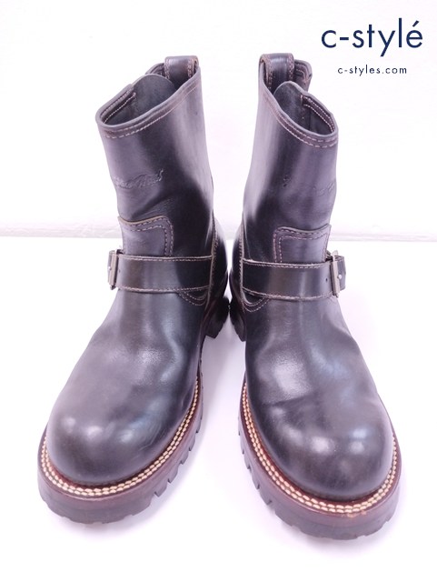 THE FLAT HEAD フラットヘッド ホースハイドショートエンジニアブーツ ブラック FN-FB-001