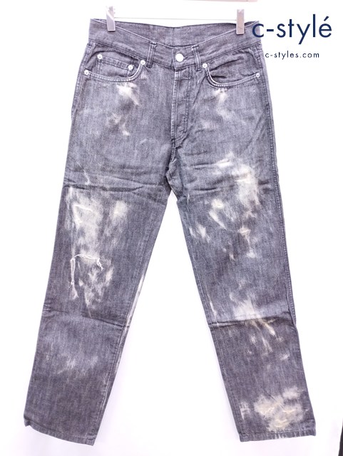 JIL SANDER ジル サンダー デニムパンツ ブラック系 28 ダメージ加工 イタリア製