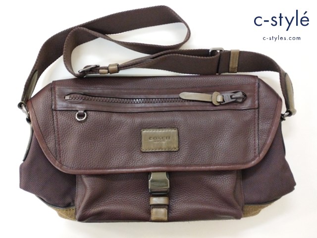 COACH コーチ ショルダーバッグ ブラウン MANHATTAN BIKE BAG マンハッタン バイクバッグ 86739