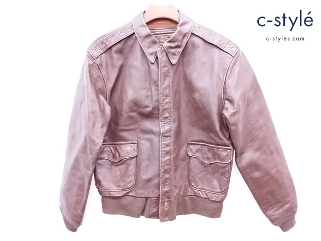 AVIREX アヴィレックス A-2 フライトジャケット ブラウン 38 A-2 FLIGHT JACKET 30-1415 馬革