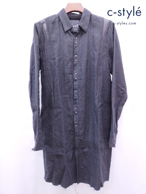 Fagassent ファガッセン ロングシャツ ブラック 3 FGR-15SSH-SH1