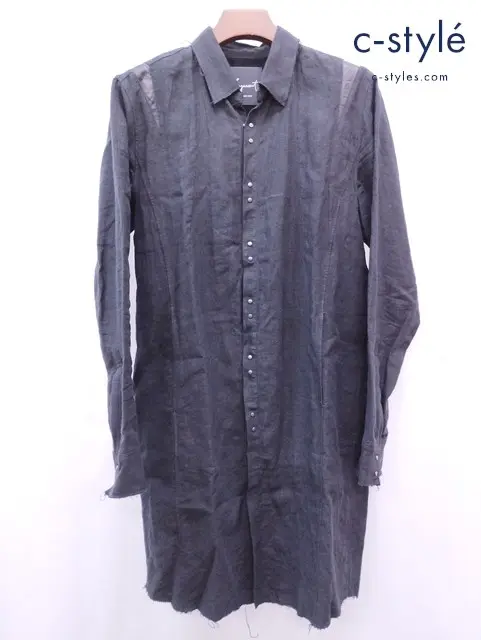 Fagassent ファガッセン ロングシャツ ブラック 3 FGR-15SSH-SH1