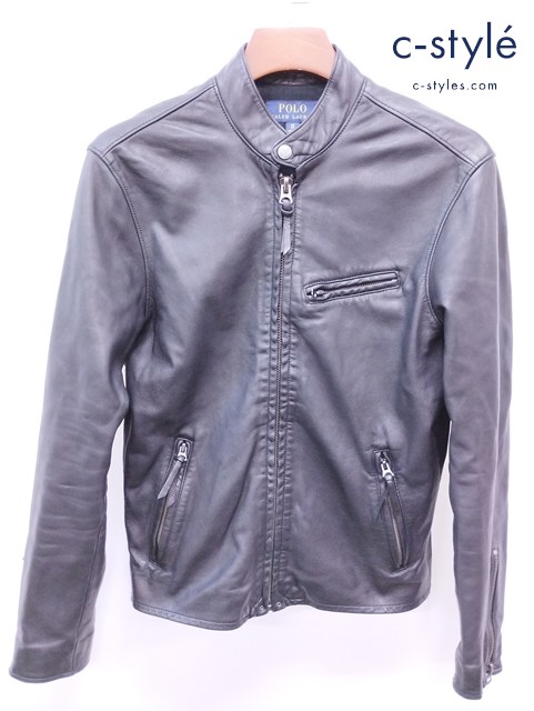 POLO RALPH LAUREN シングルライダースジャケット ブラック XS CAFE RACER JACKET 710615464001