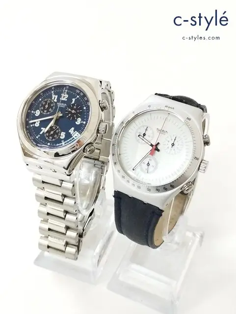 SWATCH 腕時計 シルバー シルバー×ブラック IRONY YAS401G YCS1005 クォーツ