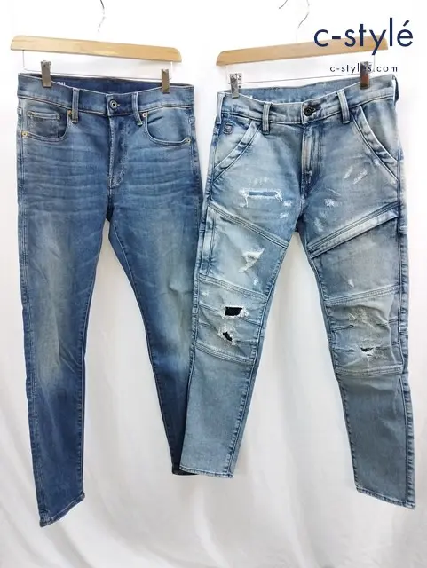 G-STAR RAW ジースター ロゥ デニムパンツ 28 インディゴ RACKAM 3D SKINNY 3301 SLIM