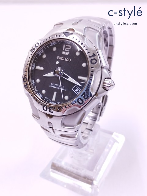 SEIKO セイコー 腕時計 シルバー KINETIC AutoRelay クォーツ
