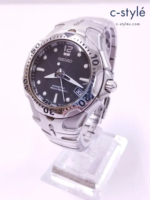 SEIKO セイコー 腕時計 シルバー KINETIC AutoRelay クォーツ