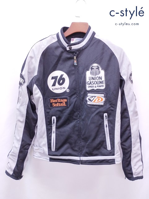 YELLOW CORN イエローコーン メッシュジャケット LL ブラック×グレー 76JA-304