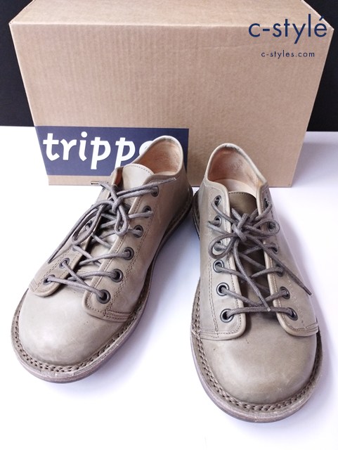 trippen トリッペン レザーシューズ 41 カーキ系 TODI WAW smog on smog 革靴
