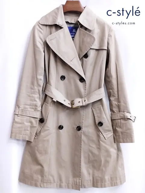 BURBERRY BLUE LABEL バーバリーブルーレーベル トレンチコート 38 ベージュ レディース