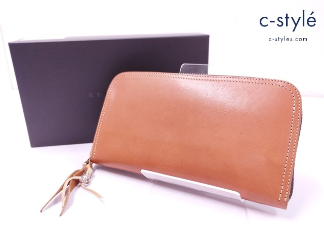 RED MOON レッドムーン 長財布 キャメル系 ロングウォレット ラウンドファスナー