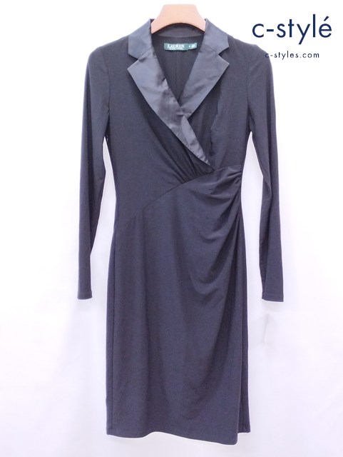 LAUREN RALPH LAUREN ローレンラルフローレン ワンピース 2 ブラック DRESS レディース