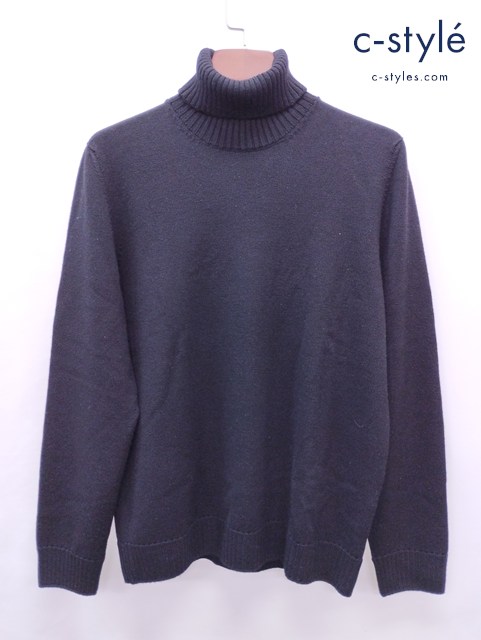 Drumohr ドルモア タートルネックニット 50 ブラック ミドルゲージ メリノ100％