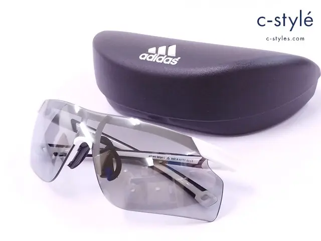 adidas サングラス a185 01 6054 □ 35 S ホワイト adizero tempo L スポーツサングラス